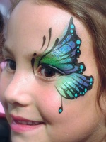 Face painting butterfly detail