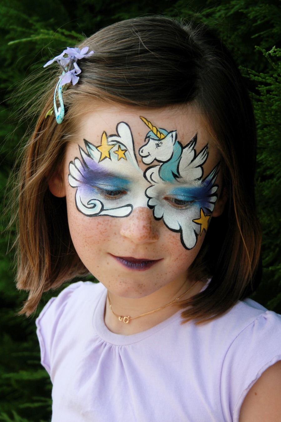 Unicorn face paint design