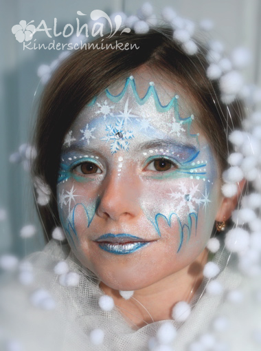 Elsa ice princess face painting from Frozen
