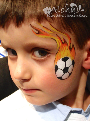 Soccer face painting for young fans at events