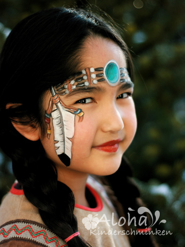 Creative face art design with warm tones