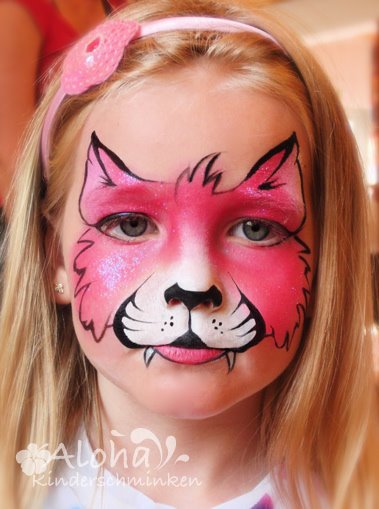 Cat face painting for children