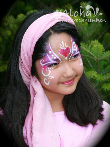 Face painting for girls with colourful playful designs