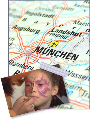 Face painting in the Munich area
